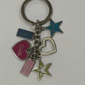 COACH Hearts And stars
Multicolor Multi Keychain Fob Purse
Charm